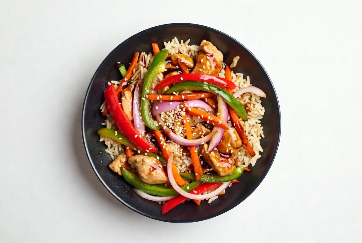 Тяхан с курицей в соусе Терияки