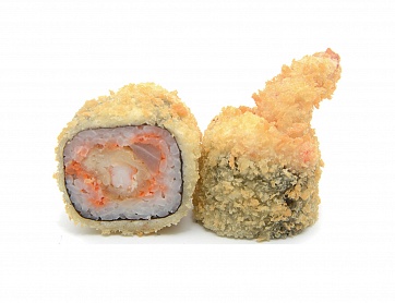 Горячий ролл с креветкой и окунем