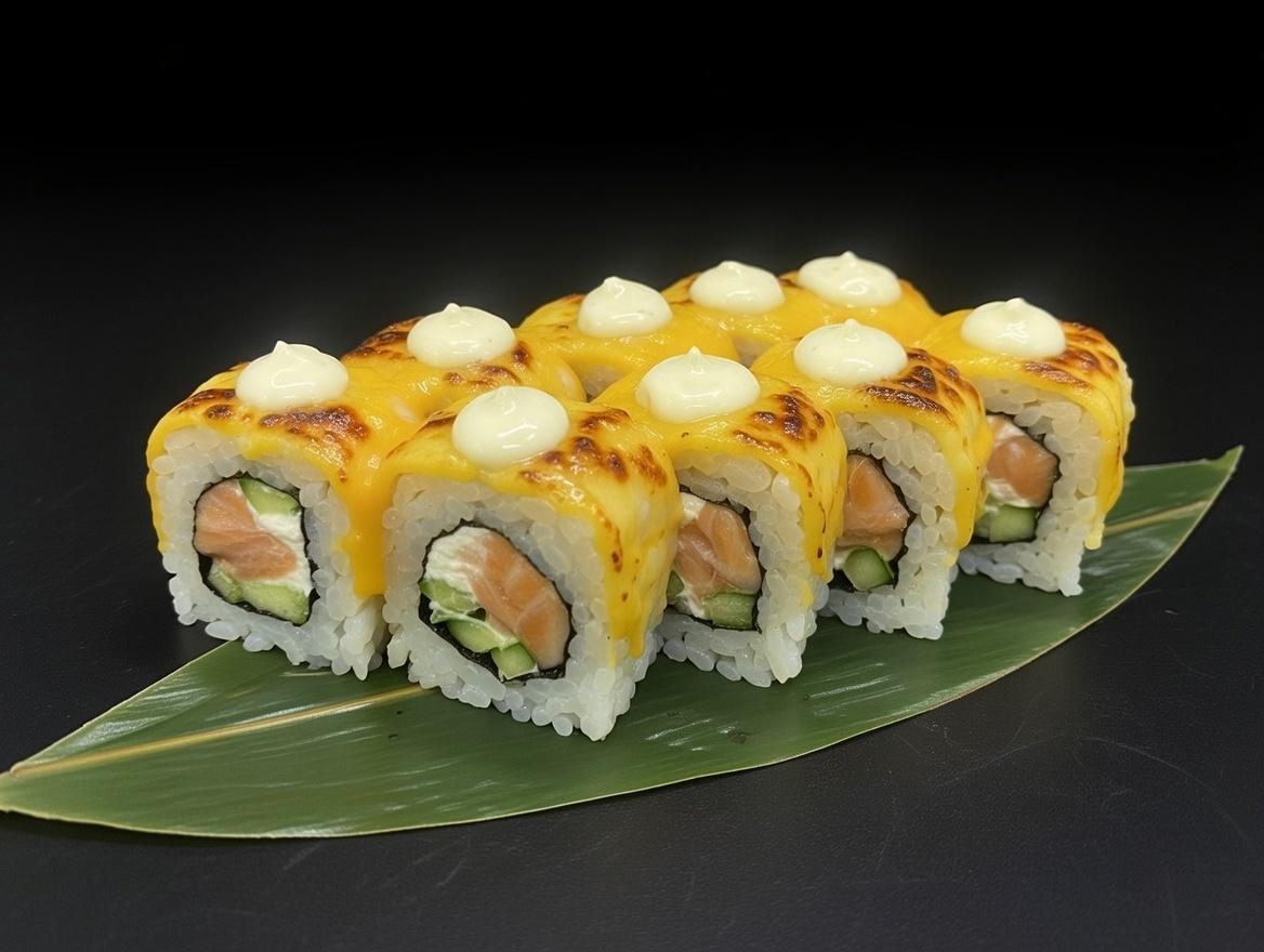 Запеченный ролл Сяке Чиз