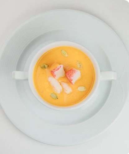 Суп пюре из тыквы со снежным крабом
