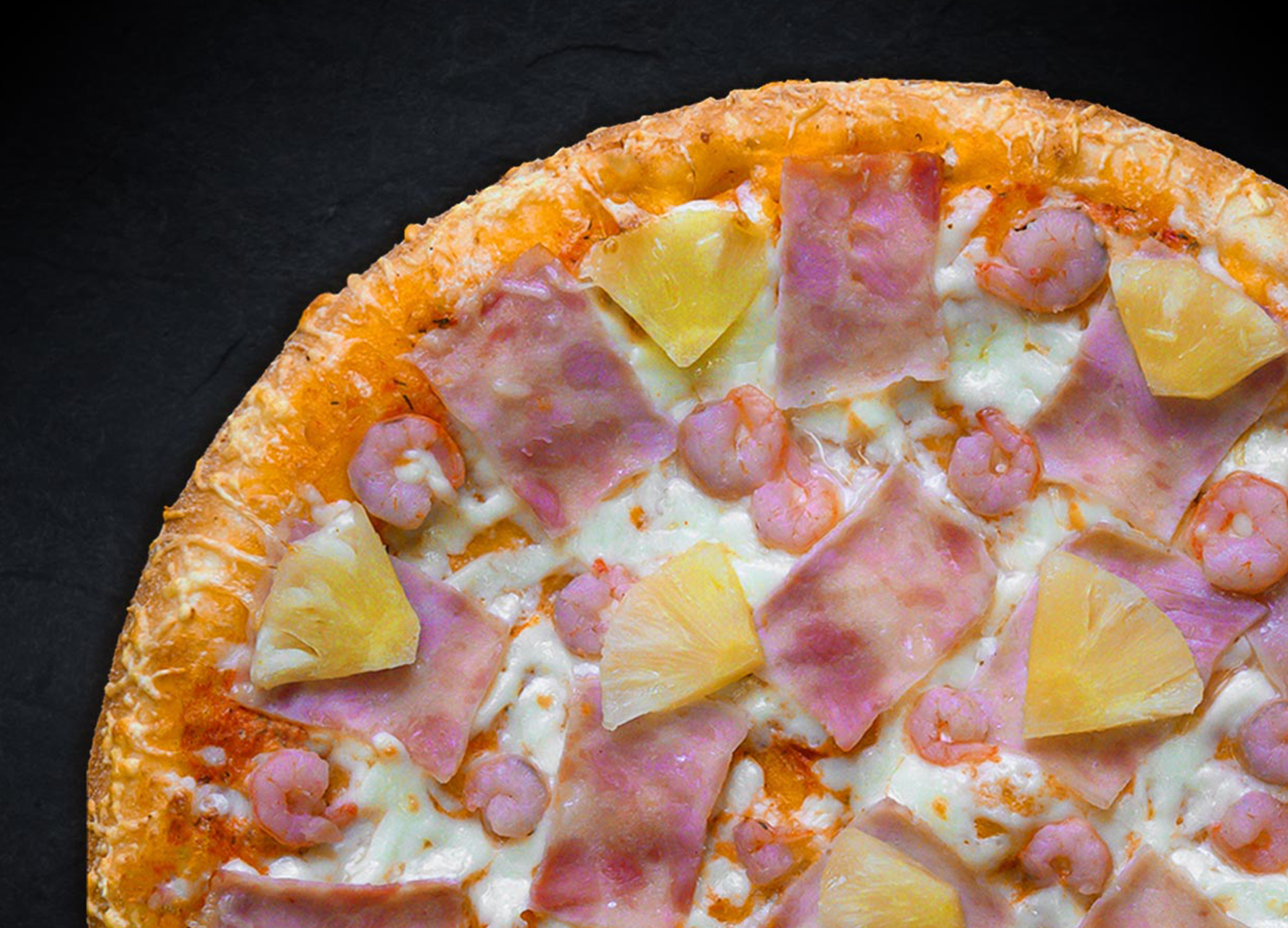 Гавайская 40 см (толстое с сыром)