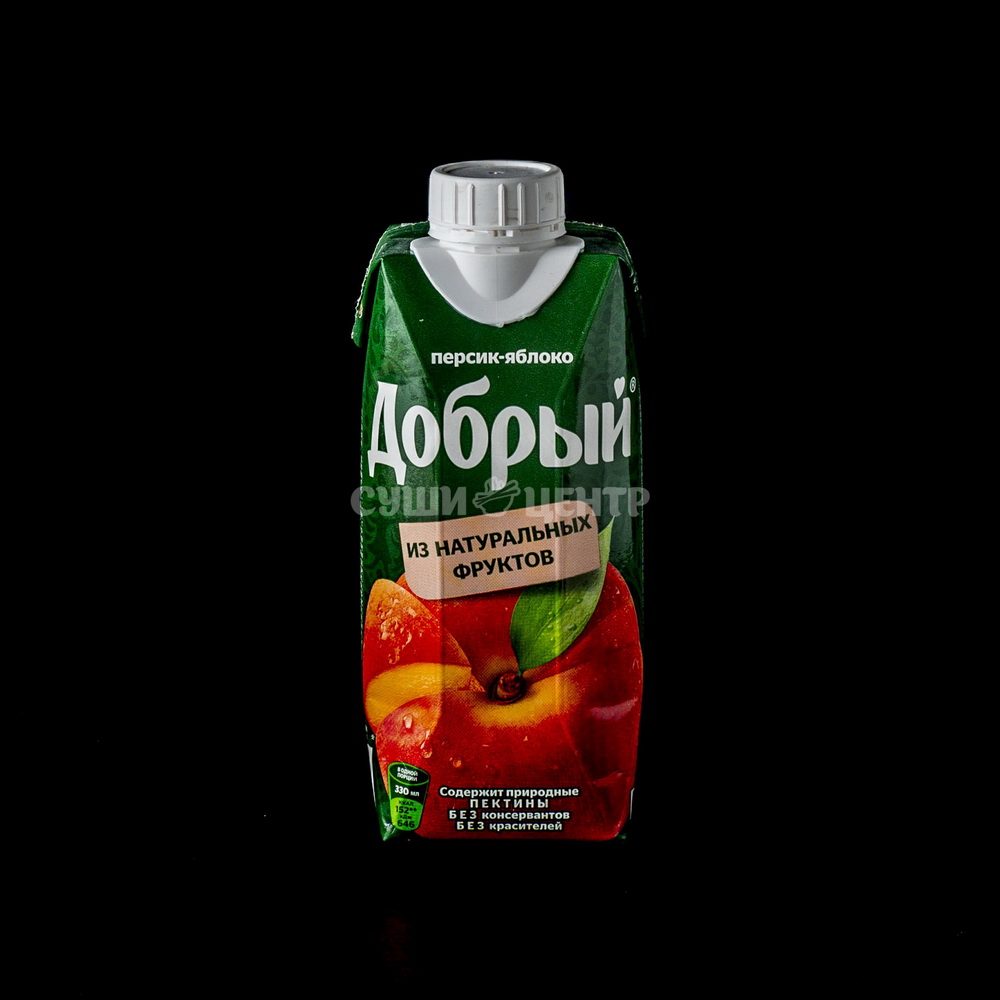 Сок добрый яблоко персик 0,33 л.