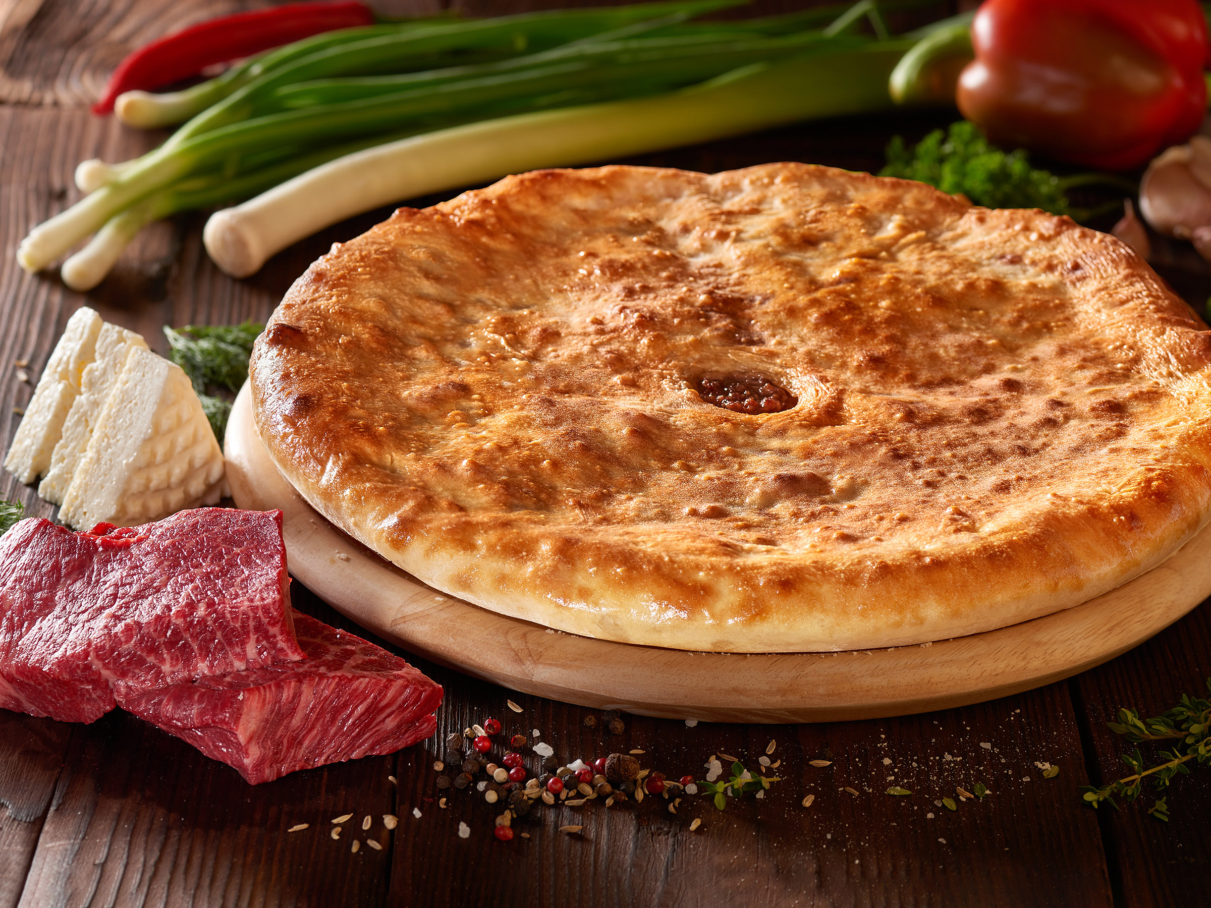 Пирог с говядиной и картофелем