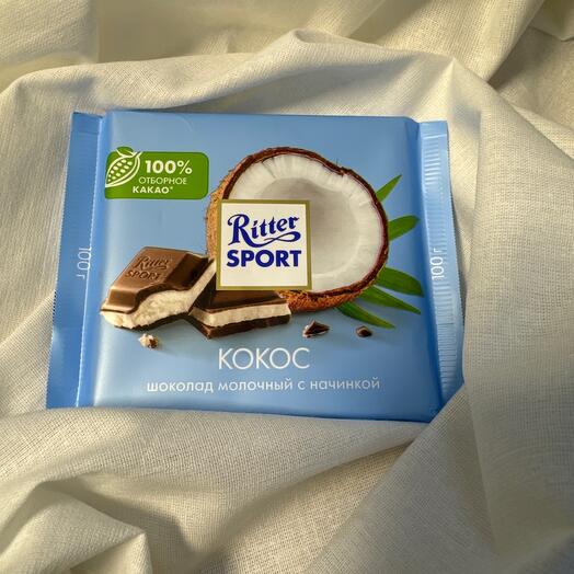 Шоколад «Ritter Sport» с кокосом