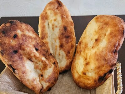 Лепешка-мини из печи на дровах