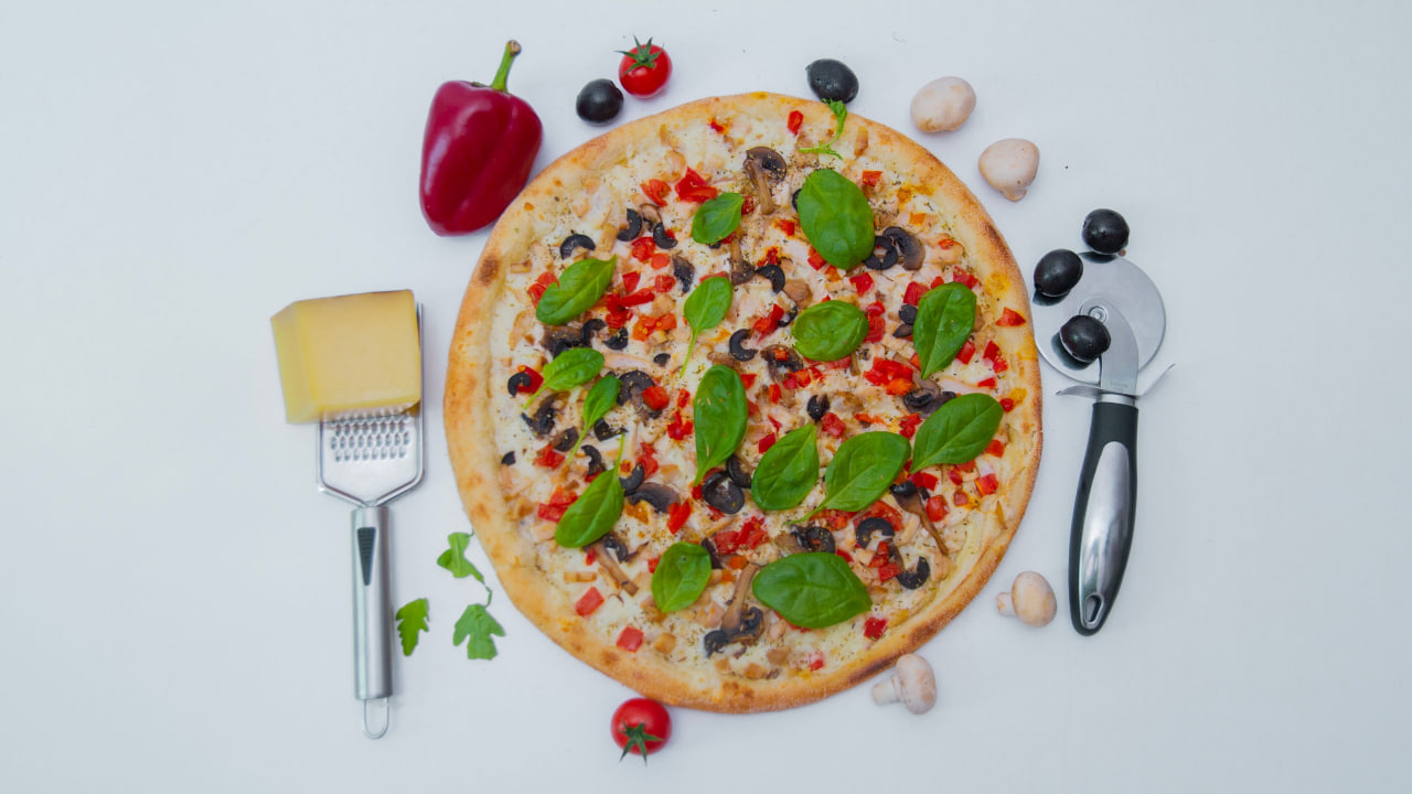Сочная курица с грибами 25 см