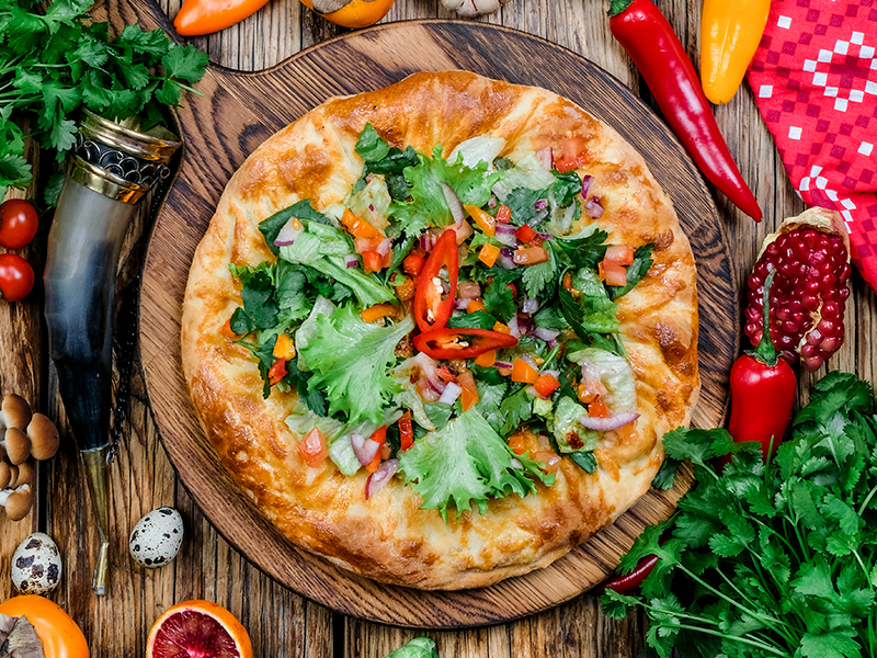 Кубдари с зеленью