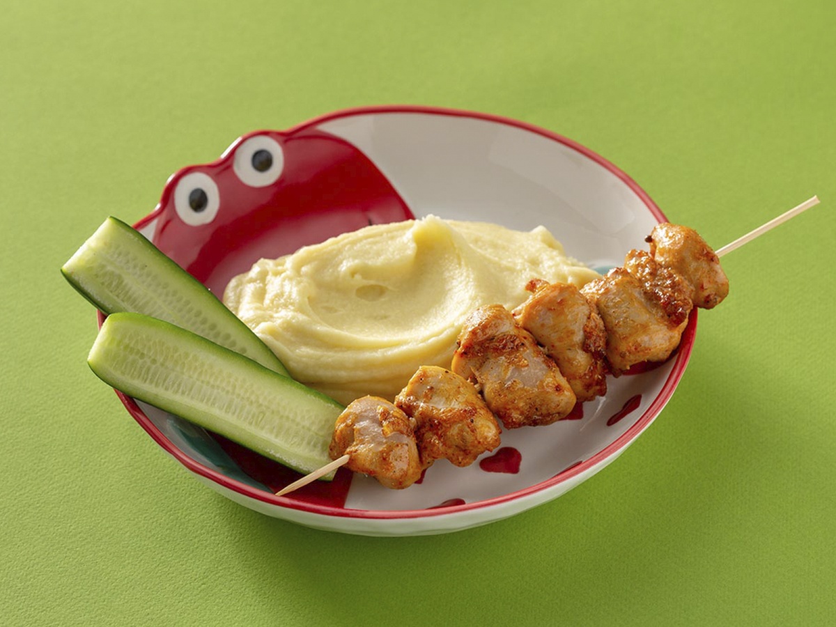 Куриный шашлычок с картофельным пюре