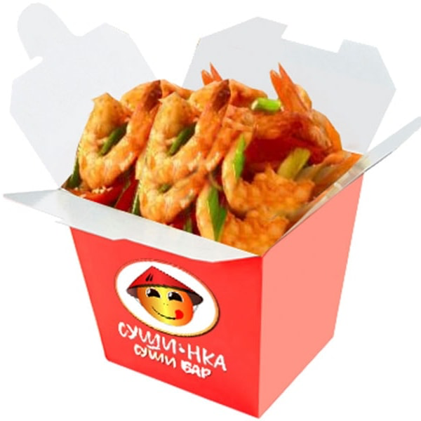 Удон с креветками