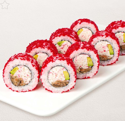 Ролл Калифорния с лососем терияки