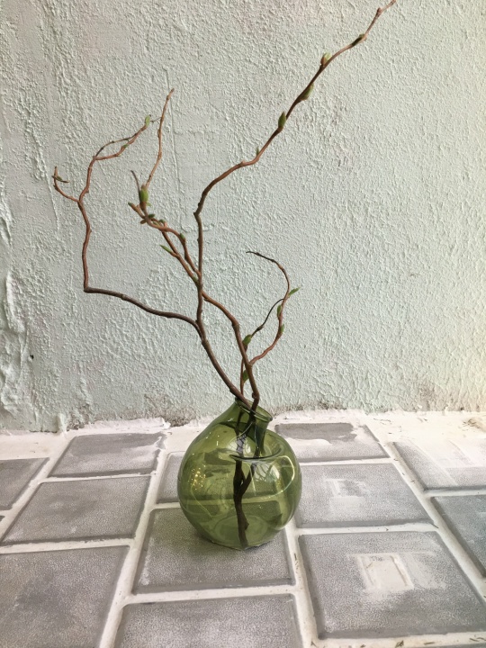 Ваза интерьерная зеленая