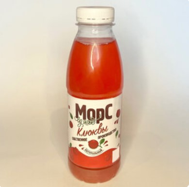 Морс из ягод клюквы фирменный