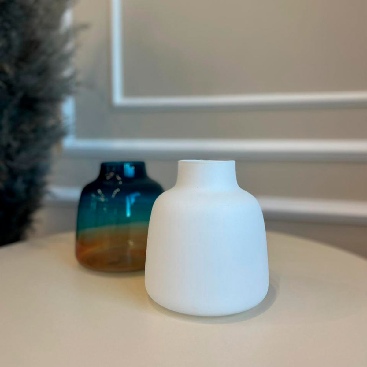 Ваза стекло синяя 13,5х15см, Арт. В3