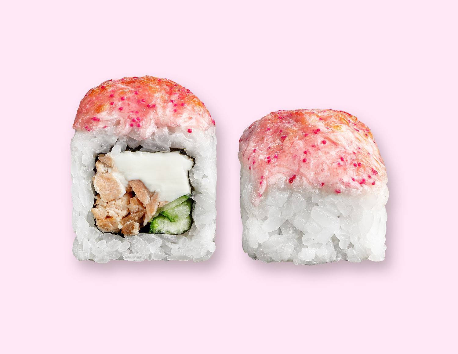 Запеченный ролл с лососем гриль