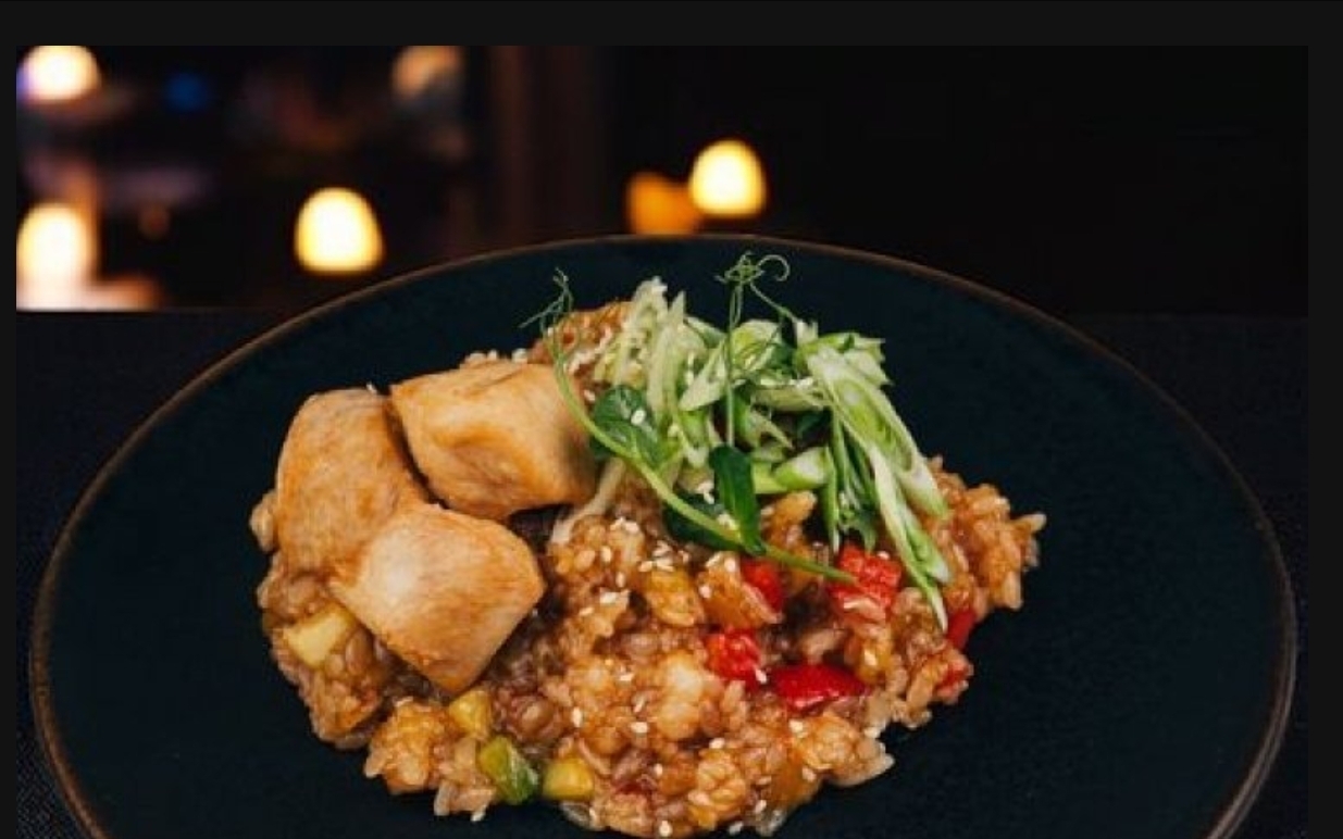 Тяхан с лососем