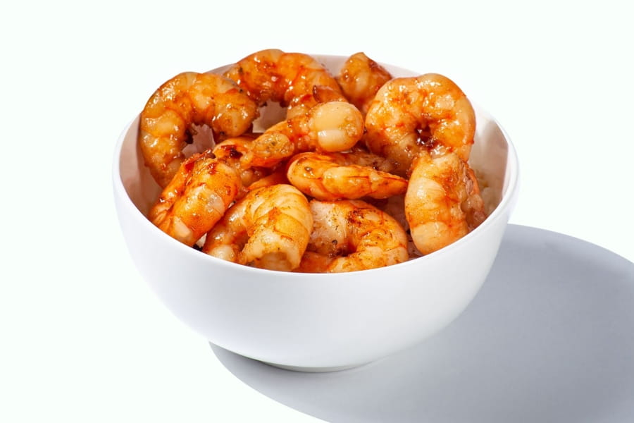 Креветки тигровые жареные с рисом