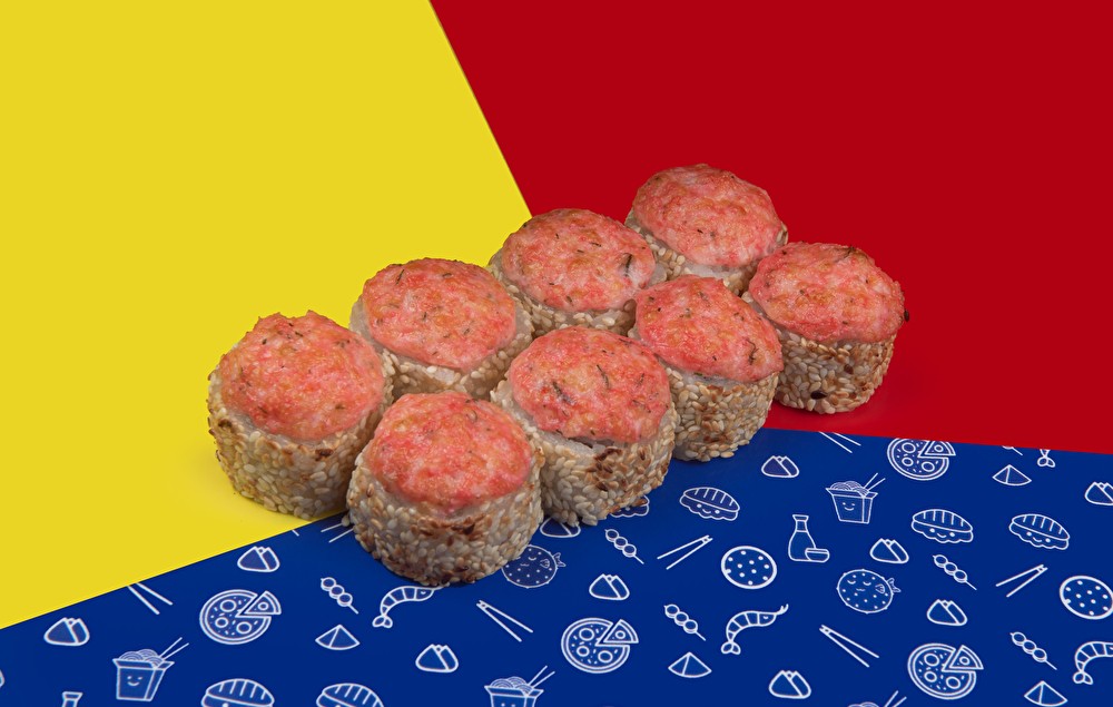 Запечённый с креветкой