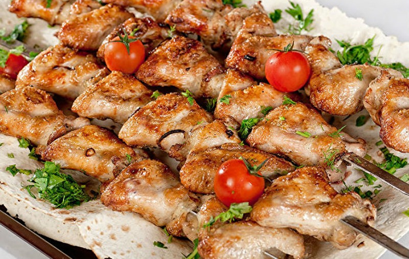 Шашлык из курицы филе