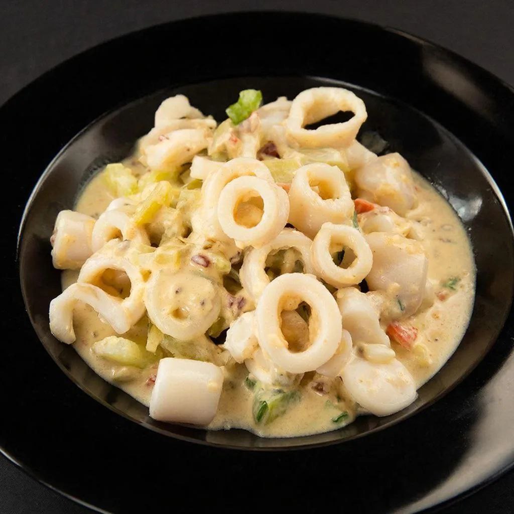 Кальмар в чесночной заливке