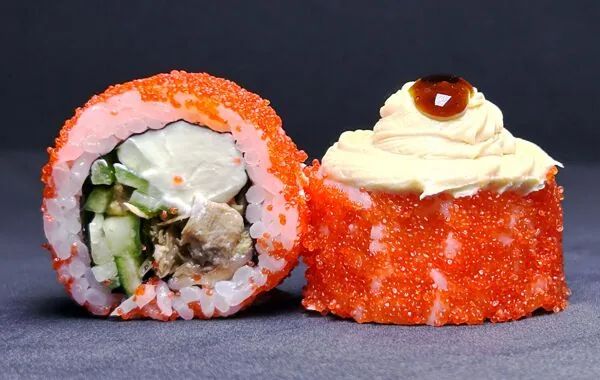 Гурман ролл с лососем терияки