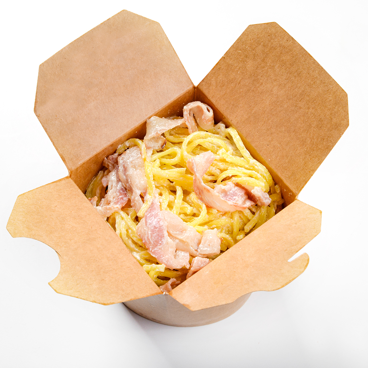 Паста карбонара (яичная лапша)