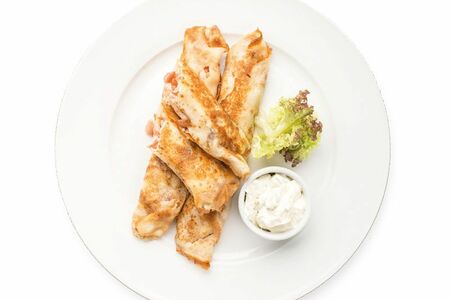Блины с ветчиной и сыром