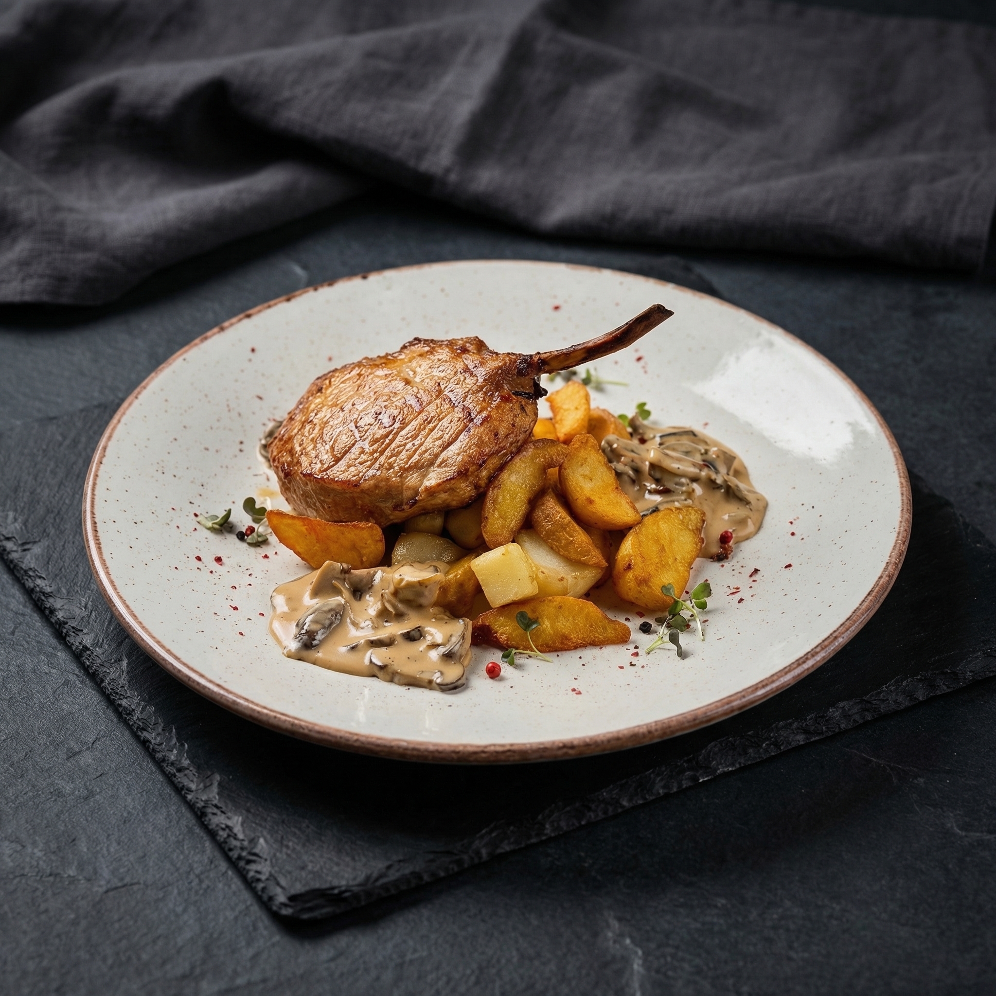 СТЕЙК СВИНОЙ НА КОСТИ