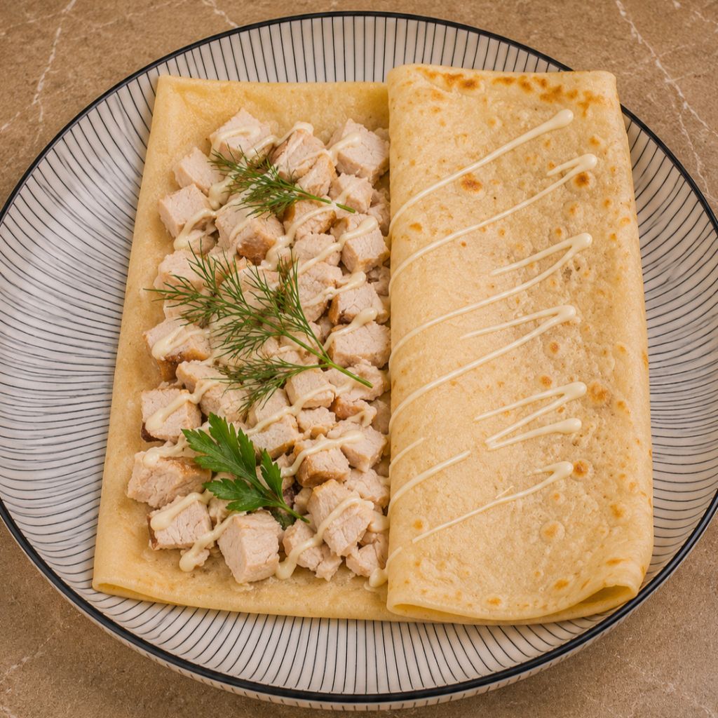 Блин с курицей