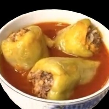 Фаршированный перчик с гарниром
