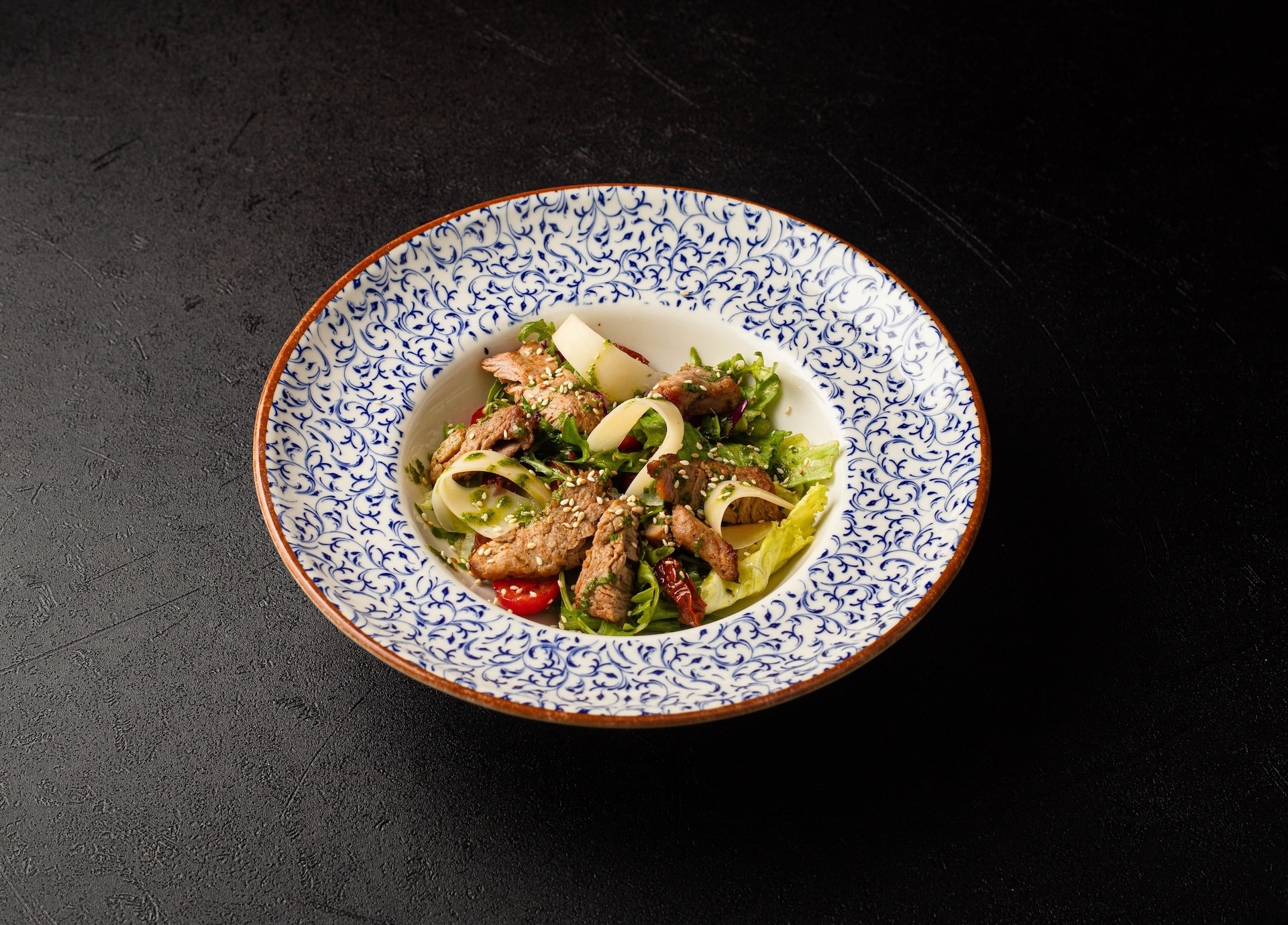 Мангал салат с телятиной