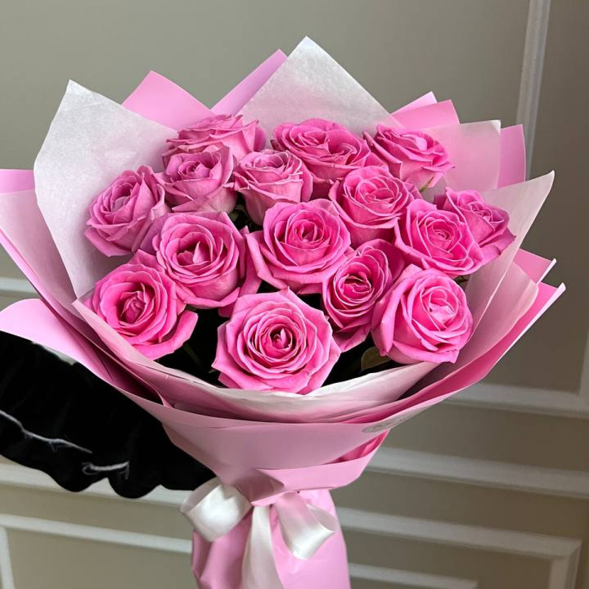 Моно букет из 15 роз Россия (предзаказ)