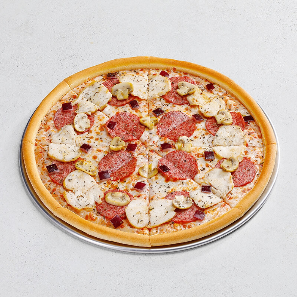 Чикен-салями на томатном соусе