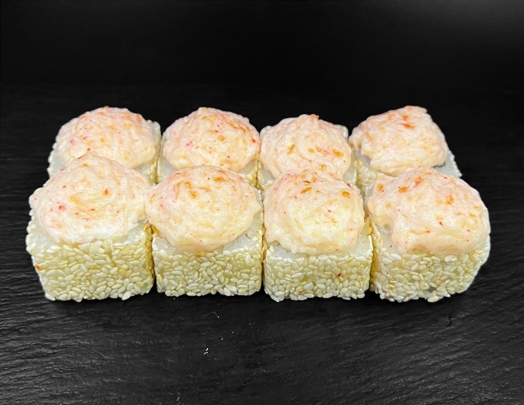 Запеченый ролл с креветками