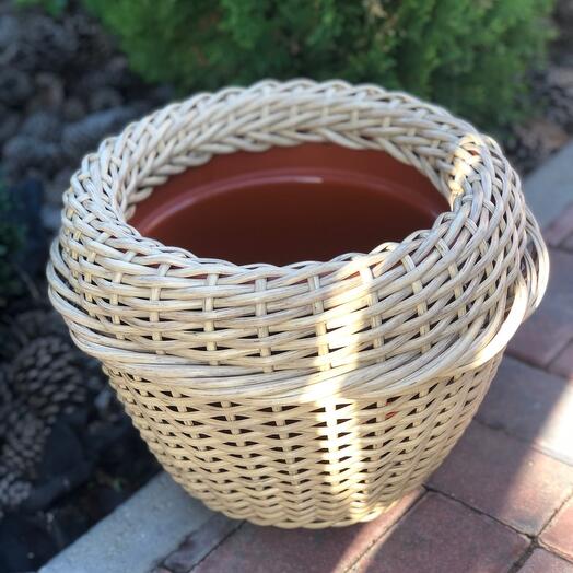 Кашпо из искусственного ротанга 12 л