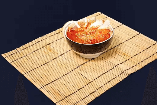 Суп том ям с креветкой и рисом