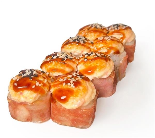 Роллы запечённые с ветчиной