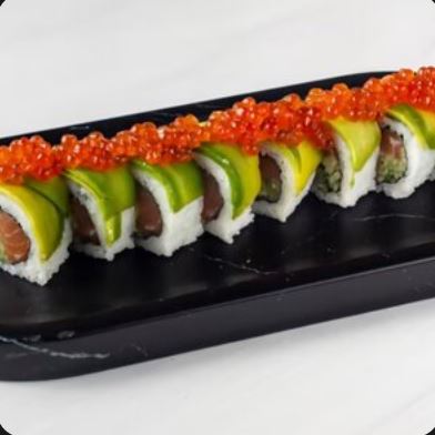 Сырой лосось икора