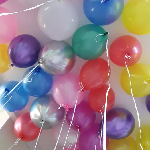 Гелиевые шары 50 шт