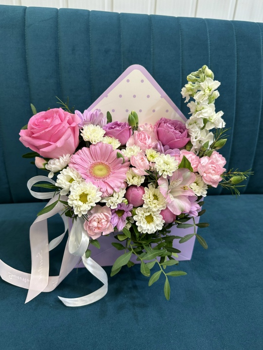 Конвертик в нежном сиреневом цвете