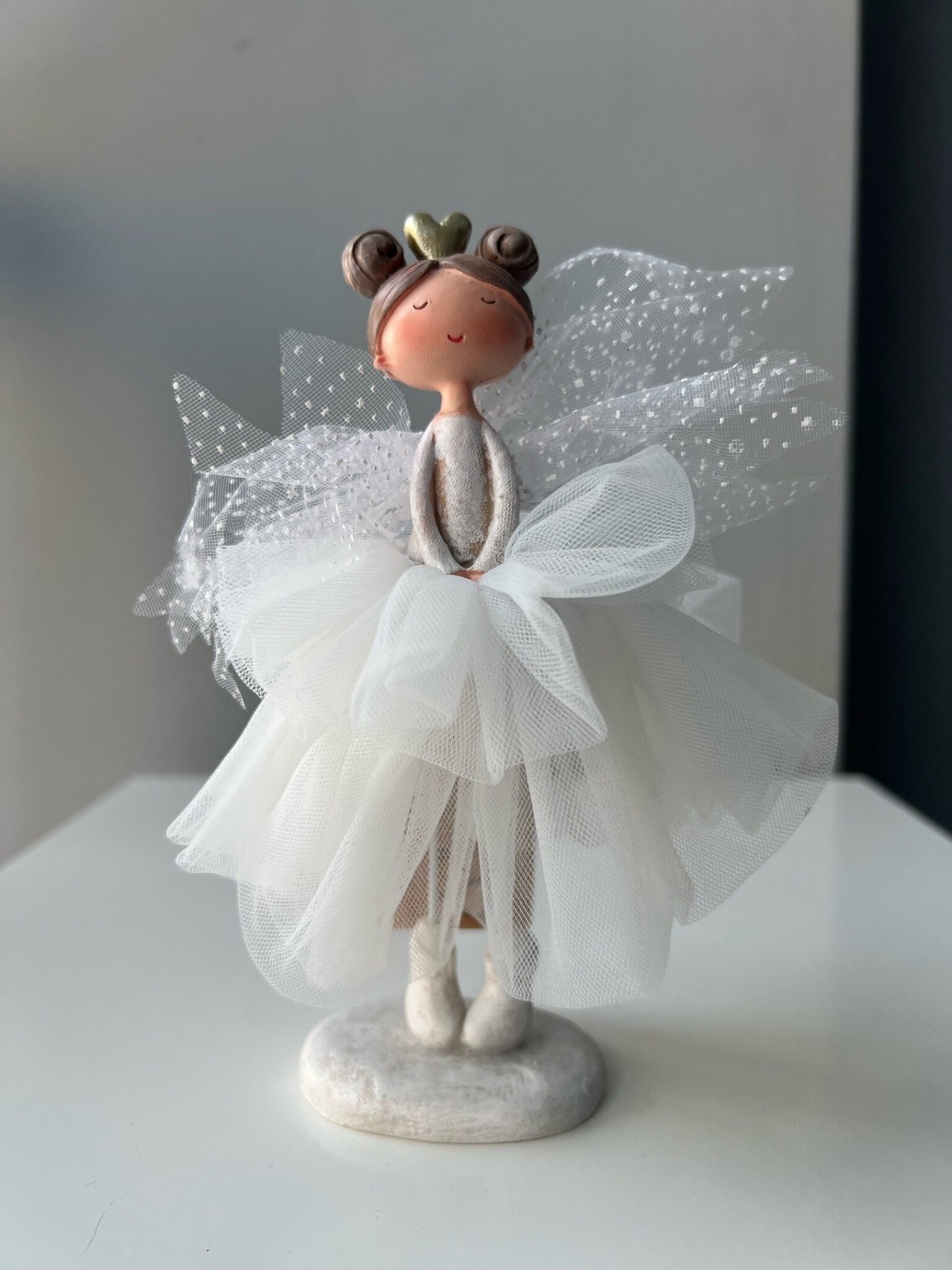 Сувенир Фея полирезин 16,5*10,5*10,5 белый