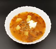 Рассольник со свининой