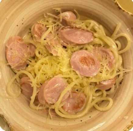 Паста с сосисками