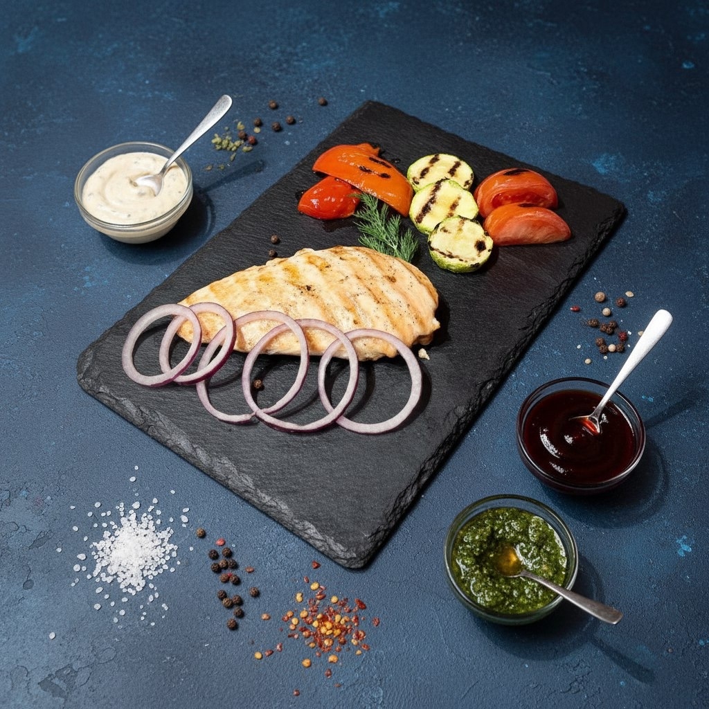 Стейк из курицы с овощами