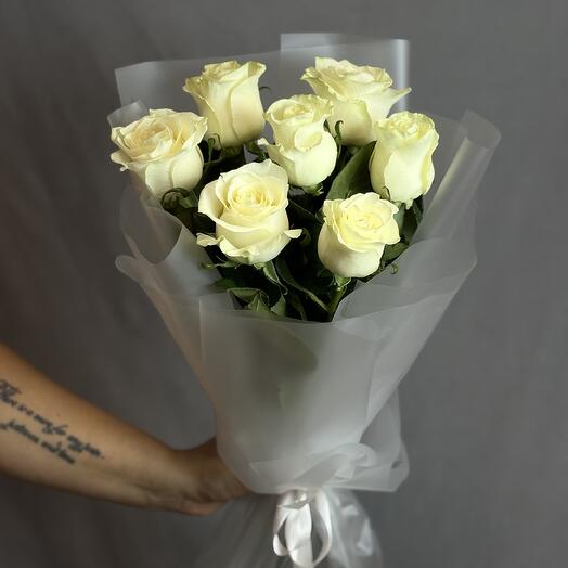 Букет с розой 7 шт