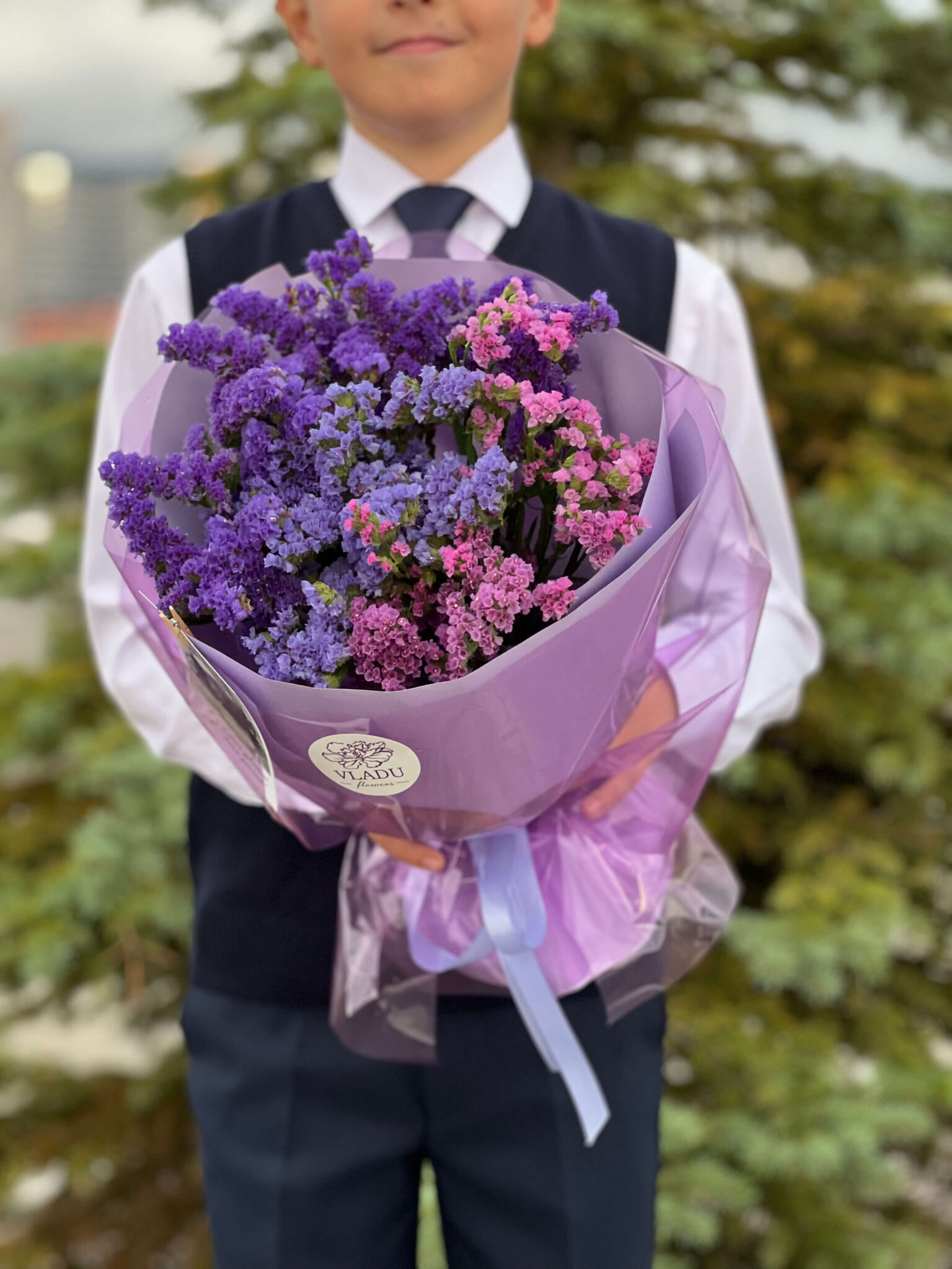 Градиентный букет из статицы