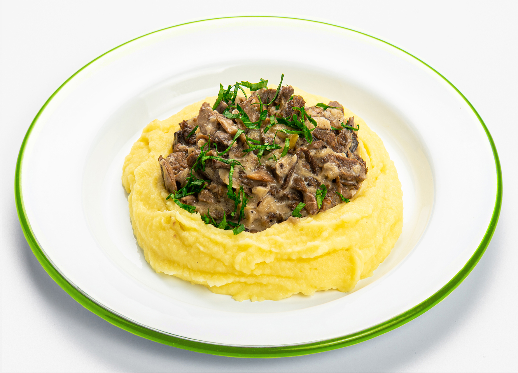 Бефстроганов с пюре