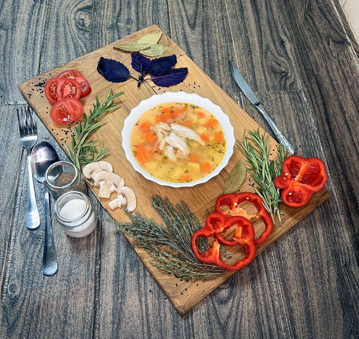 Картофельный суп с курицей
