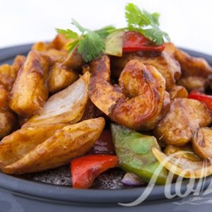 Морепродукты в устричном соусе