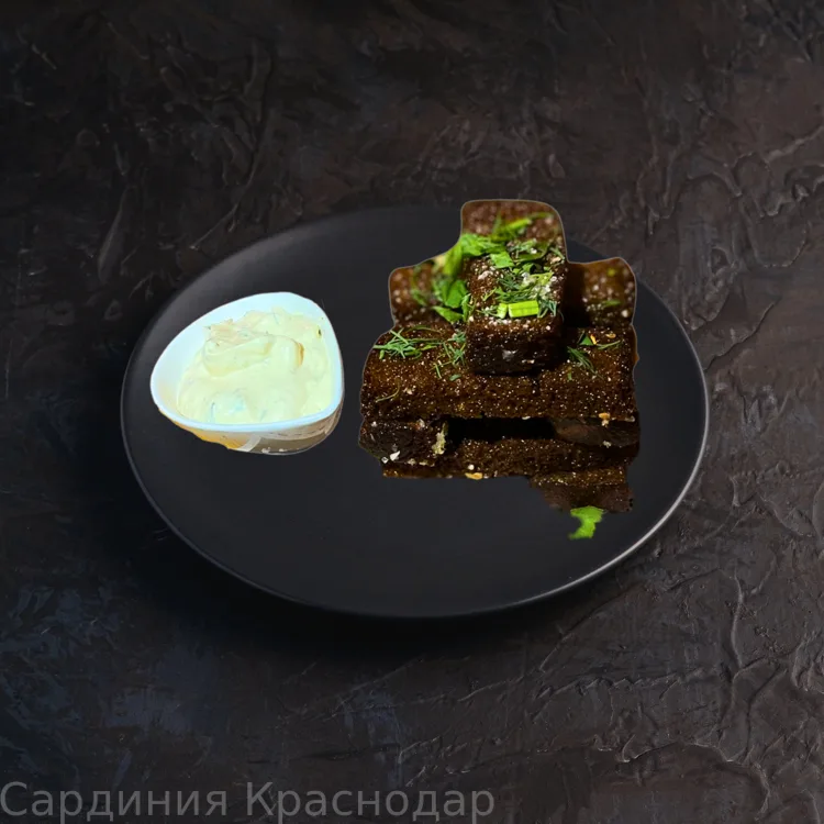 Гренки с чесночным соусом