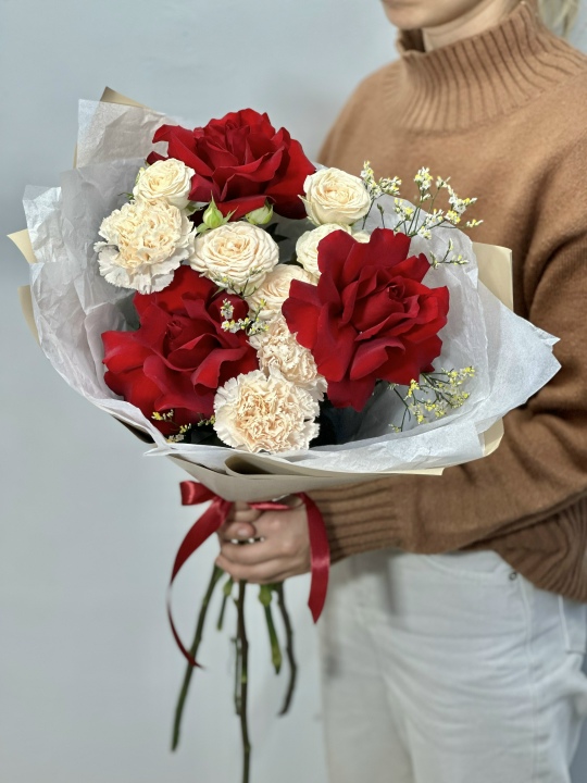 Букет «Кремовая Софи»